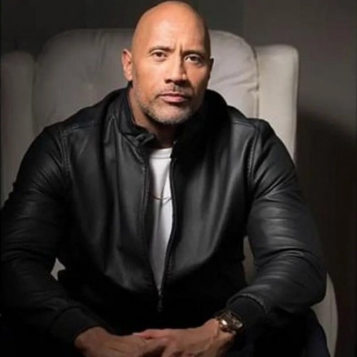 Jungle Cruise Dwayne Johnson Black Leather Jacket
